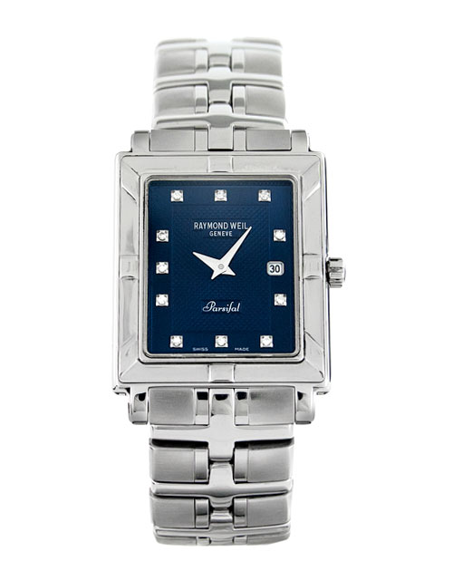 ポルセリパイソン38 Raymond Weil Parsifal - Blue Diamond Dial & Bracelet Strap